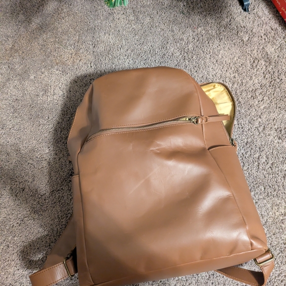 Able Brown Leather Backpack - Picture 2 of 9